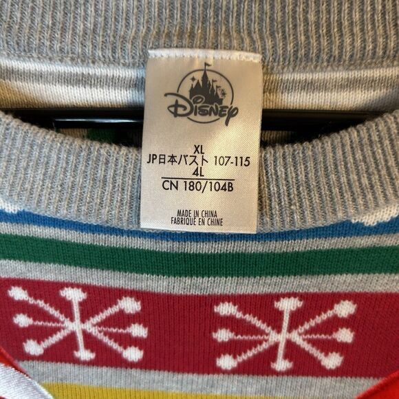 Disney Minnie Mouse Christmas Holiday Sweater Women XL Colorful 2008 Mickey - Picture 4 of 7